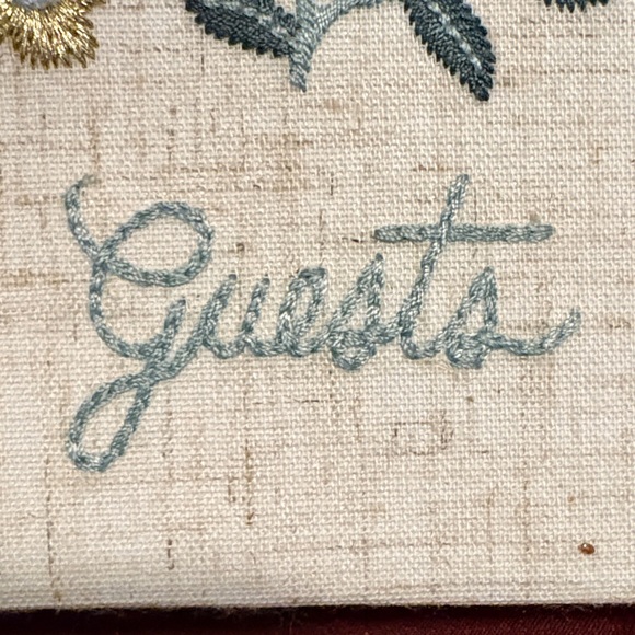 Rifle Paper Company New Floral Guest Book with Blue and Gold Accents - Picture 7 of 8